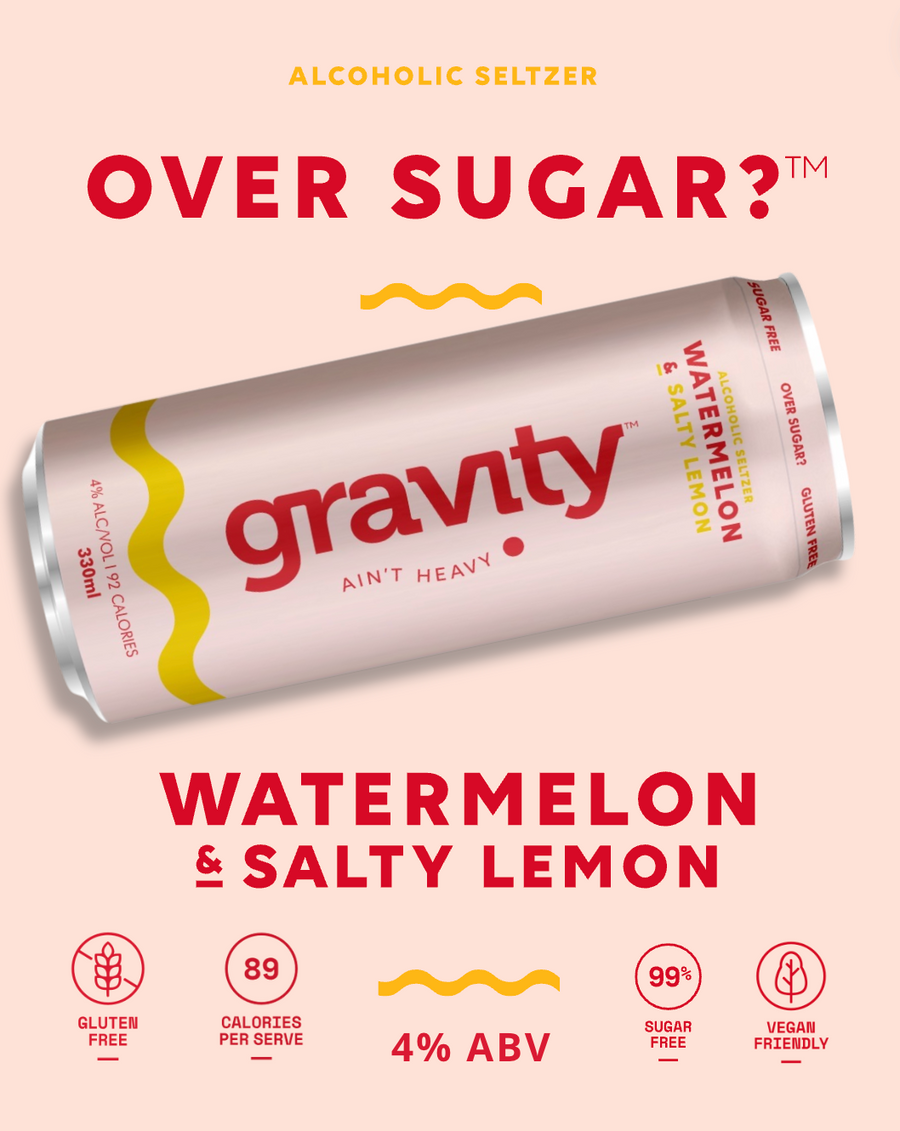 Watermelon & Salty Lemon Alcoholic Seltzer (4%)