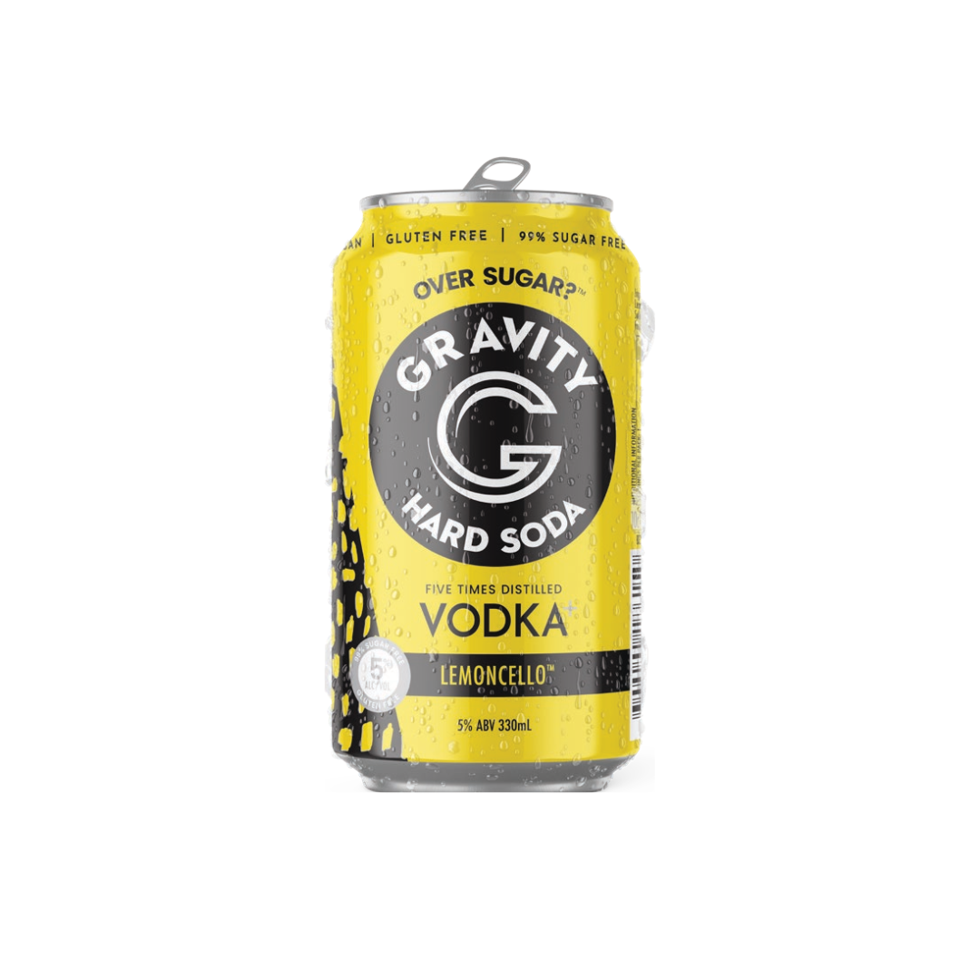 Gravity Vodka+ Lemoncello™️ Hard Soda (5%) – GRAVITY DRINKS CO.